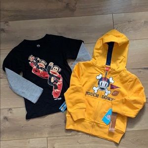 Paul frank kids shirt and hoodie jacket 3T~NWT